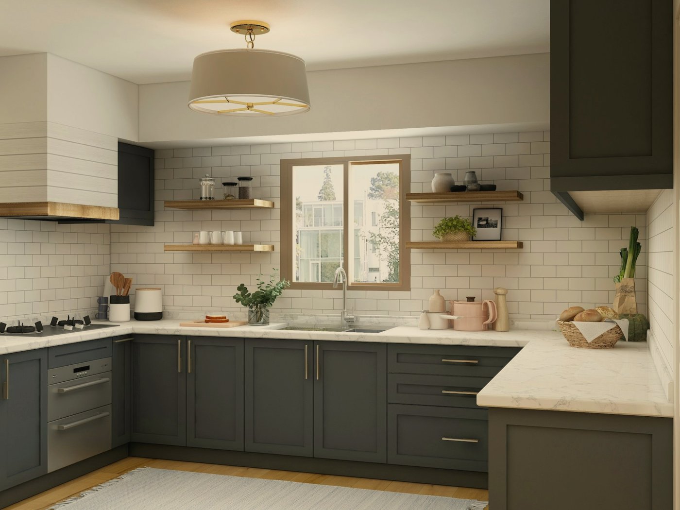 Kitchen before and after